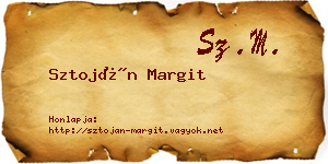 Sztoján Margit névjegykártya